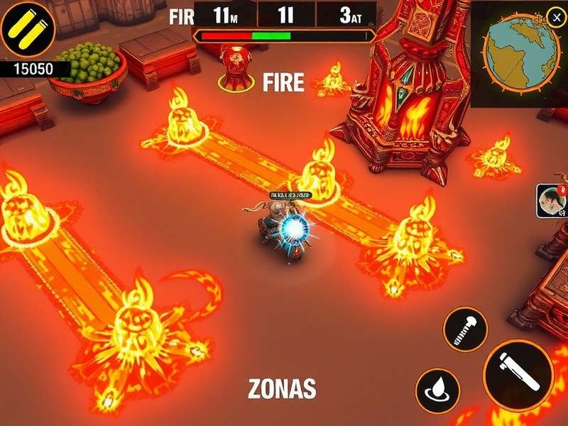 Fire Champion gameplay screenshot showing intense battle action